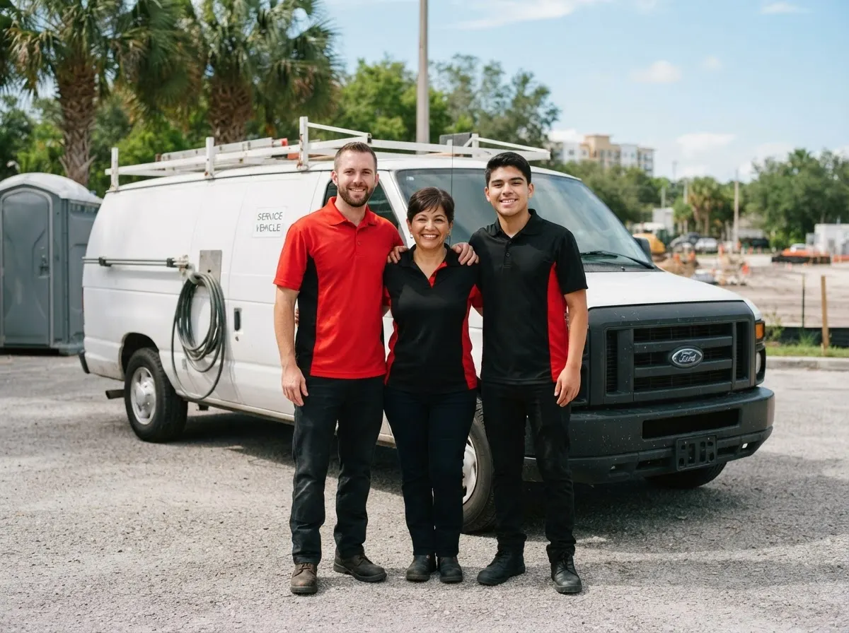 Red Hawk Portable Toilets portable toilet rentals team in Orlando, FL